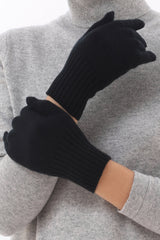 Sustainable Cashmere Glove - Black - Dongli Cashmere