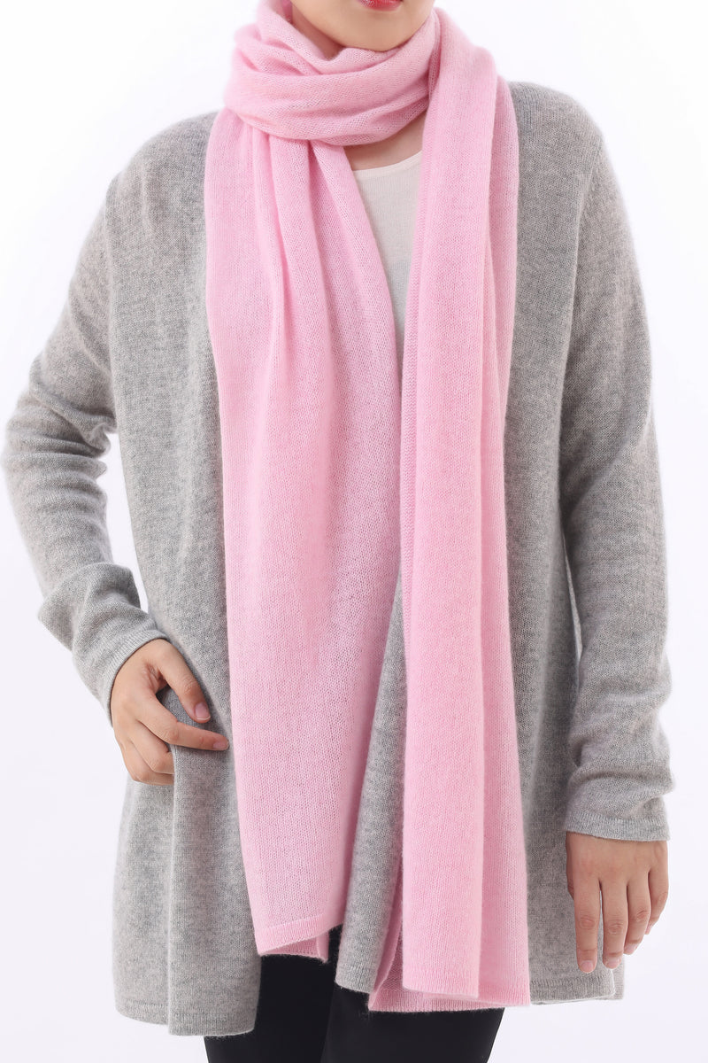 Sustainable Cashmere Lofty Scarf - Light Pink - Dongli Cashmere