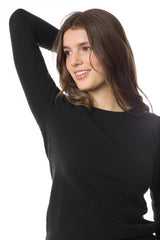 Sustainable Cashmere Crew Neck Sweater - Black - Dongli Cashmere