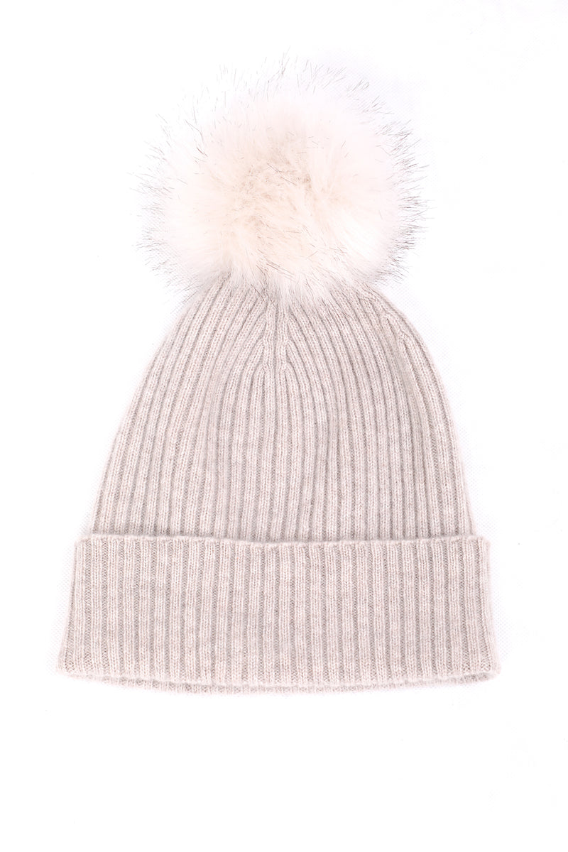 Sustainable Cashmere Hat - Heather Stone - Dongli Cashmere