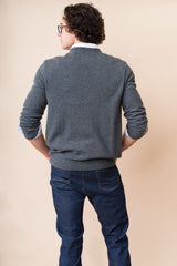 Mens Classic V-Neck Sweater - Dongli Cashmere