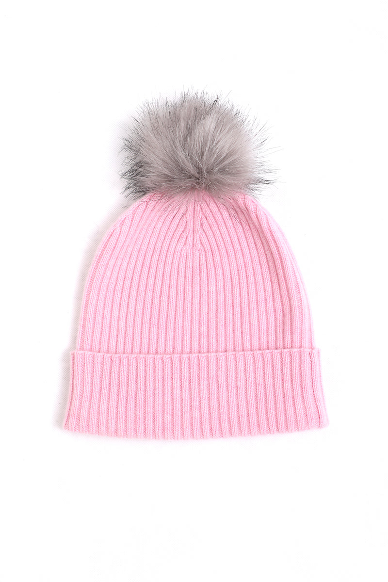 Sustainable Cashmere Hat - Soft Pink - Dongli Cashmere