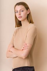 Ribbed Turtle Neck Sweater - Dongli Cashmere