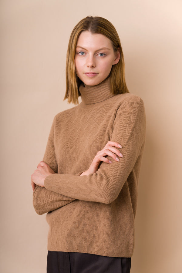 Baby Cashmere Cable Turtle Neck Sweater